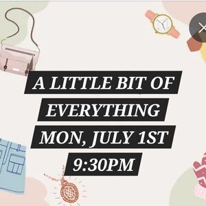 Clothing, shoes, tote bags, hats, jewelry, electronics, etc